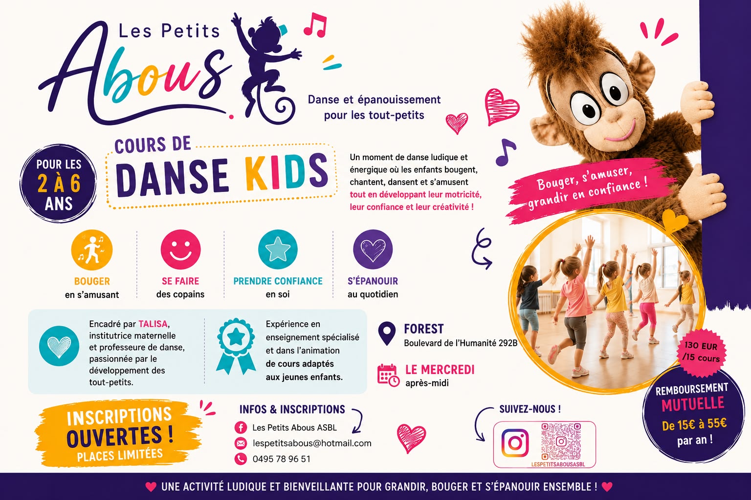 🩰 Les inscriptions sont ouvertes pour la rentrée !